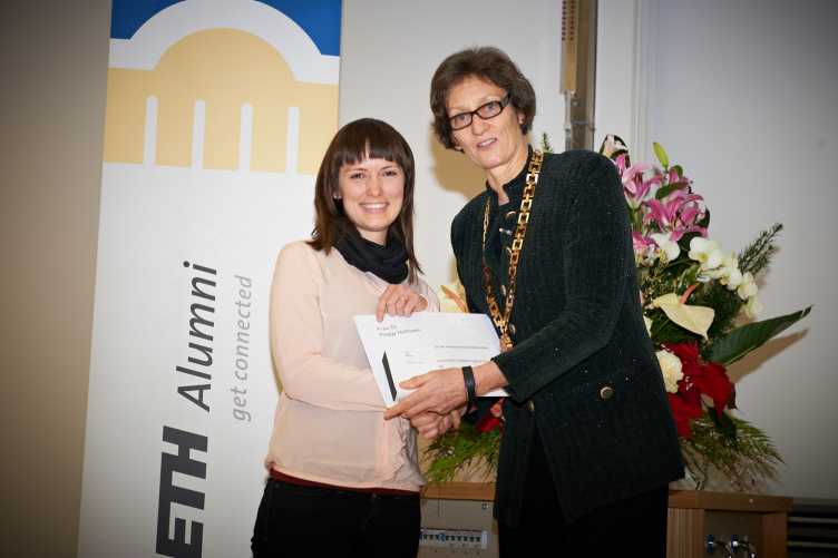 Peggy Hoffman receiving award